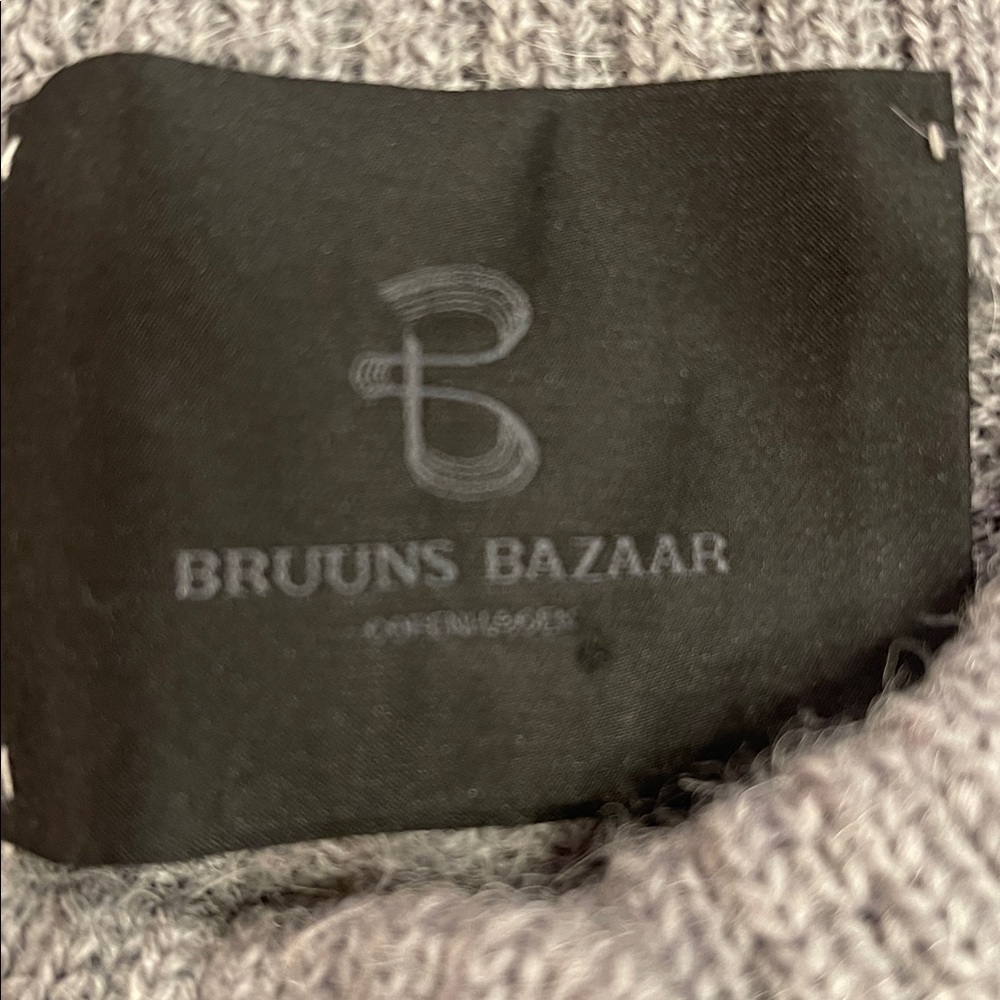 Bruuns Bazaar Small Grey Alpaca Blend Button Front Knit Cardigan - Picture 10 of 10